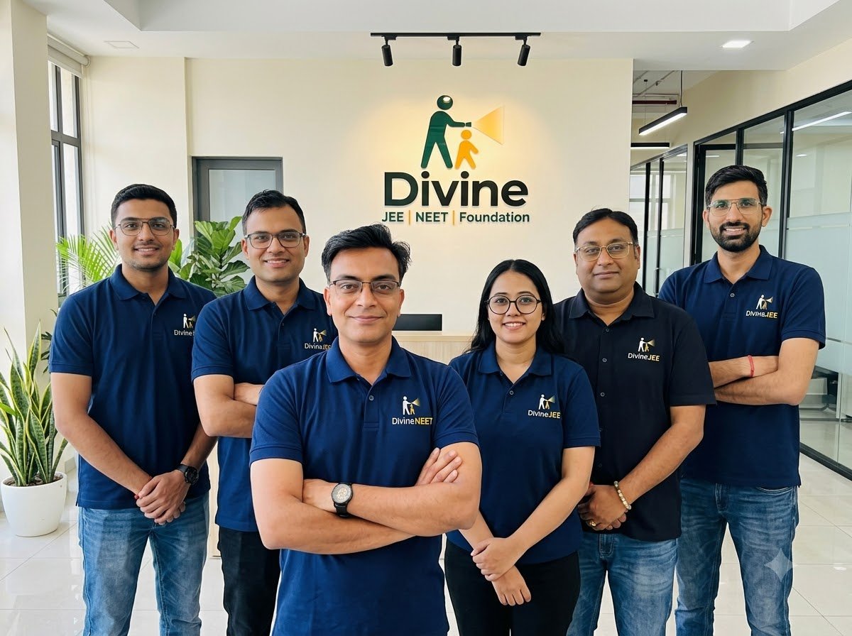 Students preparing for IIT JEE and NEET with expert faculty at Divine JEE